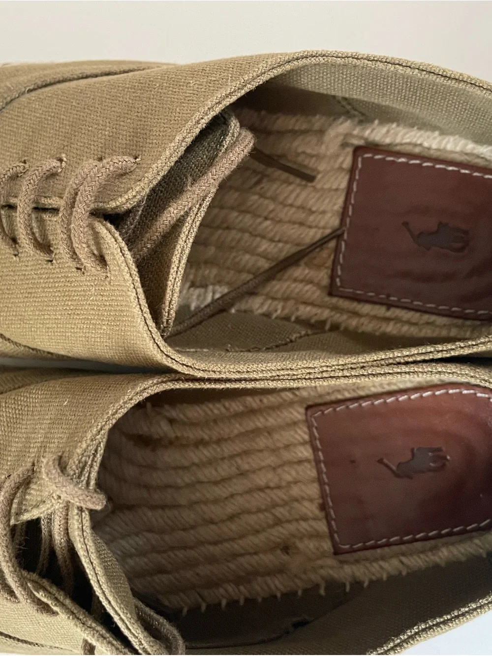 POLO RALPH LAUREN Canvas Lace-Up Espadrille size 8